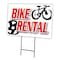 Signmission Bike Rental Yard Sign & Stake outdoor plastic coroplast window, C-2436 Bike Rental C-2436 Bike Rental - alternate 1